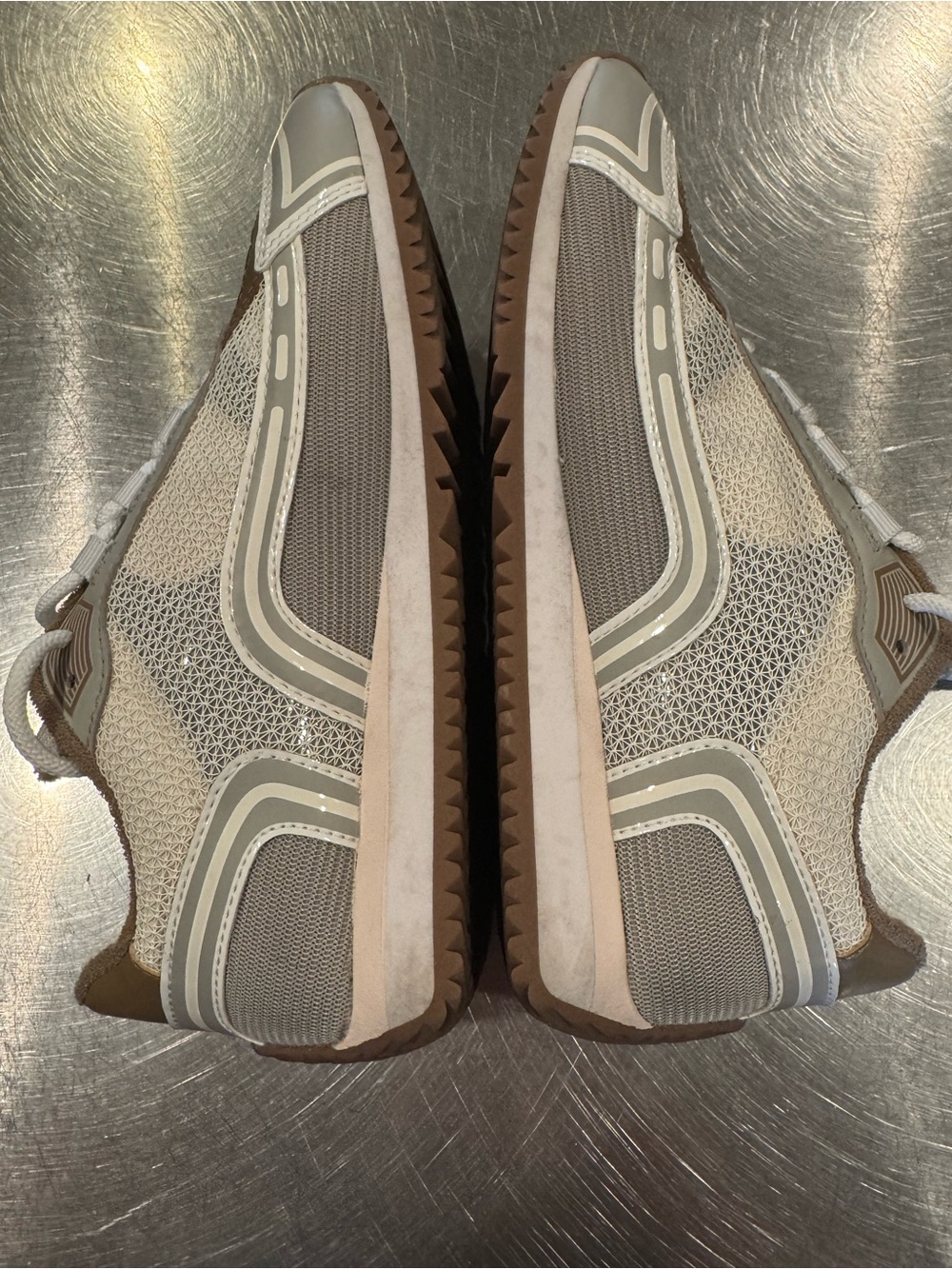 Michael Kors Beige, White and Gray Women's Sneakers - Picture 7 of 8